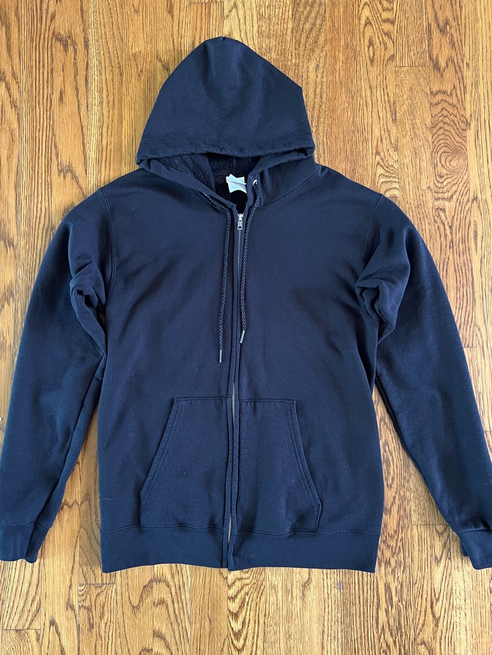 Hanes Ecosmart Men's Small Full Zip Logo Sweatshirt Hoodie Jacket Black
